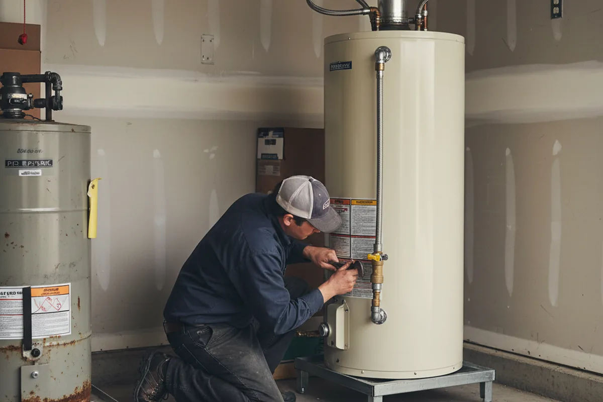 Water heater and shutoff valve replacement in Carnesville